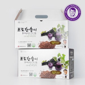 [김재식헬스푸드] [60팩] 포도한송이 포도씨 포도즙 100ml 30팩 2박스, 3L, 상세 설명 참조