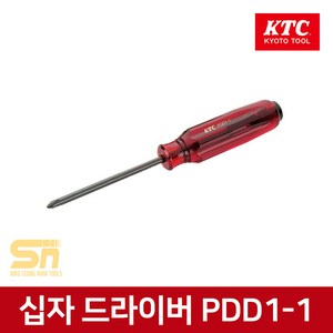 KTC 십자 드라이버 PDD1-1 타격용 다가네 자석팁 수공구 스크류 도라이버 조립 가정, 1개