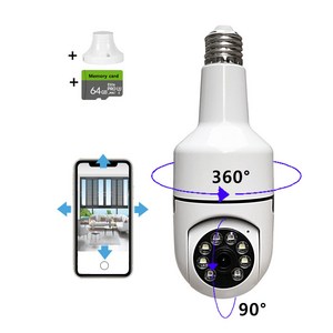 가정 안전무선 전구 감시 카메라 360도 고화질 CCTV, A, 1개