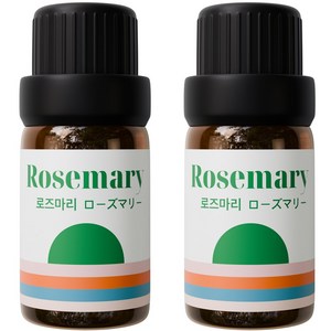 1+1 천연 유기농 아로마오일 에센셜오일, 유기농 로즈마리오일, 10ml, 2개