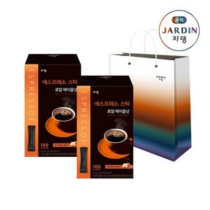 [쟈뎅]에스프레소스틱 로얄헤이즐넛 100P+100P + 쇼핑백, 상세 설명 참조, 200개입, 1개