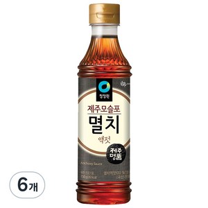 청정원 제주모슬포멸치액젓, 750g, 없음, 6개