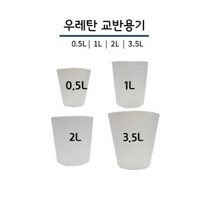 교반용기 (0.5L 1L 2L 3.5L) 4가지 사이즈 교반컵 계량컵 믹싱컵, 1개, 1번_0.5L