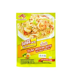 태국 아지노모토 AJINOMOTO 얌운센 40g / YUM WOON SEN Thai Spicy Salad Mix RosDeemenu, 1개