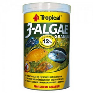 TROPICAL 3-ALGAE 알지 그래뉼 초식성사료 1000ml, 1개, 1L