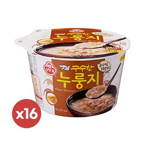 오뚜기 옛날 구수한 누룽지 용기, 60g, 16개