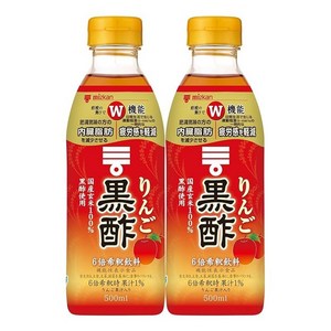 일본구매대행 미츠칸 사과 흑초 500ml×2개, 2개, 500ml