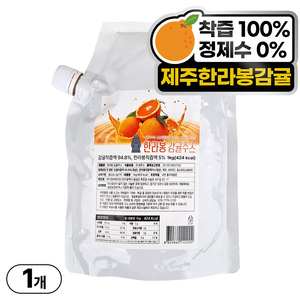 제주엔 한라봉 100% 착즙 감귤주스, 1개, 1kg