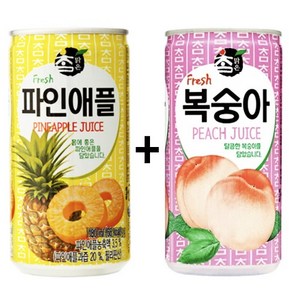 참맑은 파인애플 175ml(30캔) + 참맑은 복숭아 175ml(30캔), 60개, 175ml