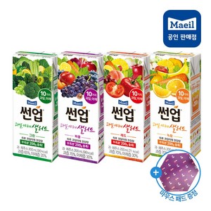 [매일유업] 썬업 과일야채샐러드 200ml 녹황6+레드6+퍼플6+그린6(총24팩)+사은품 증정(마우스 패드), 1세트