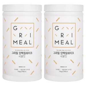 그리밀 단백질쉐이크 곡물맛, 750g, 2개