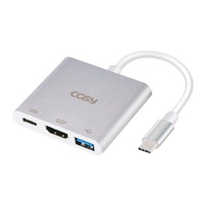 코시 타입C 멀티 허브 HDMI USB3.0 DS3395CUHC, SILVER