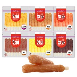 강아지 핫바 수제간식 대용량 크런치껌 240g (12p) 맛선택, 황태 핫바, 1개