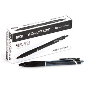 자바) 제트라인펜 0.5mm 0.7mm, 흑색 0.7mm, 12개입