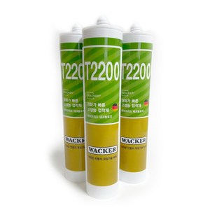 빨리굳는 속건성 실리콘 T2200 300ml / 럭키 접착제 실란트 젖은부위 페인트 도장 사포 가능 본드, 1) 빨리굳는 속건성 실리콘T2200 (백색), 1개