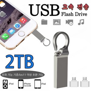 메탈비즈니스 USB 고속 키홀더 U디스크 라운드 거 메탈비즈니스 U디스크, 실버, 64G-2TB