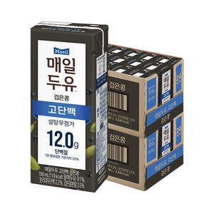 매일유업 매일두유 고단백검은콩 190ml 48팩 24팩 2박스, 48개