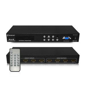 아크로넷 VDK-414 4K HDMI 매트릭스 스위치 4포트 리모컨 지원, 1개