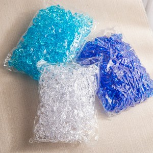 [데코봉봉] 얼음 모형 한 봉지 500g 소 인공 인조 가짜 아크릴 조각, 투명