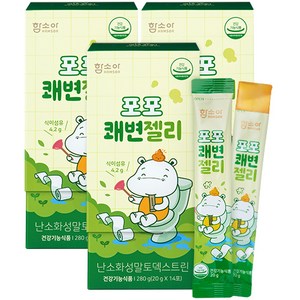 함소아 포포 쾌변젤리 14p, 사과맛, 280g, 3개