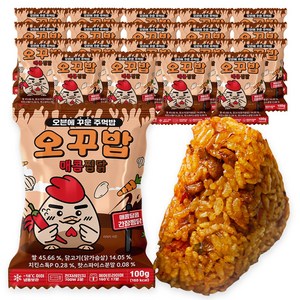 오꾸밥 매콤찜닭 주먹밥, 20개, 100g