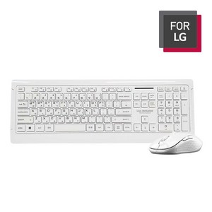 Fo LG 무선키보드마우스세트 MKS-8000 (키스킨포함), 일반형, White, 화이트