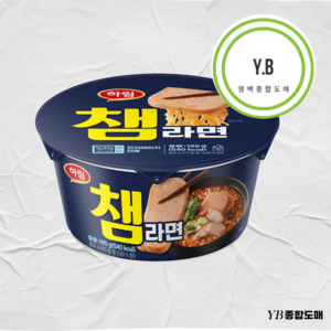 [신제품] 하림 챔라면큰컵 195g, 4개