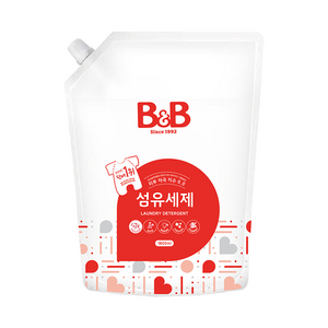 비앤비 섬유 유아 세제 리필, 1.8L, 4개