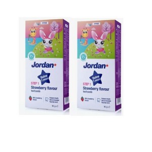 조르단 스텝1 딸기향 어린이 치약 랜덤발송, 75g, 4개