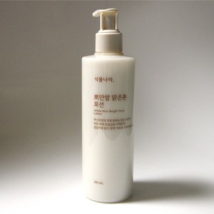 +++비건로션+++ 식물나라 뽀얀쌀 맑은톤 로션 WHITE RICE BRIGHT TONE LOTION 대용량로션 8중 히알루론산 맑은피부 데일리텍스쳐 순한 자극없는, 1개, 300ml