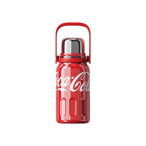 [코카콜라]GERM 트래블 핸들 진공 보틀(800ml) 보온보냉 텀블러 컵포함, 레드, 0.8L, 1개
