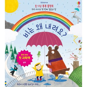 Usborne비는 왜 내려요?:우리 아이 첫 과학책 | 날씨, 어스본코리아, 호기심 퐁퐁 플랩북 시리즈