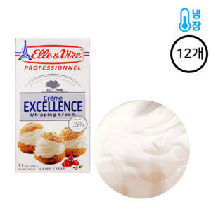 엑셀런스휘핑크림(1L), 1L, 12개