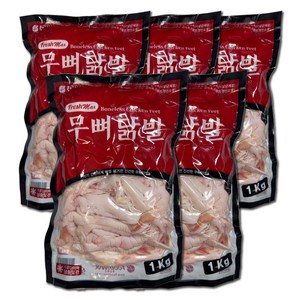 푸드맥스 닭발 원료 무뼈닭발, 1kg, 5개