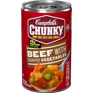 캠벨 청키 비프 베지터블 수프 553g x4팩 Chunky Soup Beef County Vegetables 18.8oz, 533g, 4개