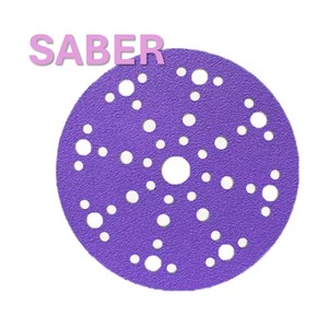 SABER 6인치(150mm) 48홀 세라믹 필름 원형사포 (1BOX 100장) (페스툴호환), #220, 100개