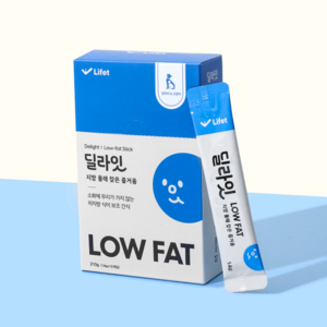 췌장염 저지방 간식 라이펫 딜라잇 low fat 스틱 (14g x 15) 강아지 고양이, 1팩, 210g