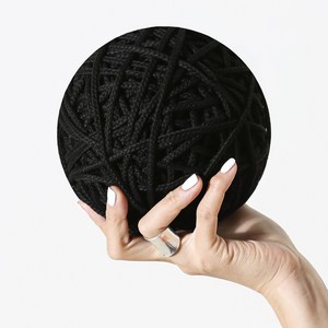슈퍼스토리 핸드메이드 얀 뜨개실 스탠다드코튼 4mm 400g (패턴가이드 ST04GUIDE1 포함), 1개, 블랙 400g
