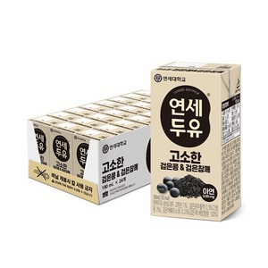 연세두유 고소한 검은콩 검은참깨 두유 24팩, 190ml, 24개