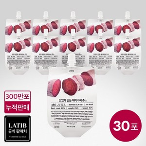 [라티브] 통째로 갈아 만든 과채 ABC 주스, 200ml, 30개