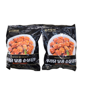 [트레이더스] 푸라닭 달콤 순살강정1kg 아이스박스+아이스팩포장 /냉동식품, 2개, 1kg
