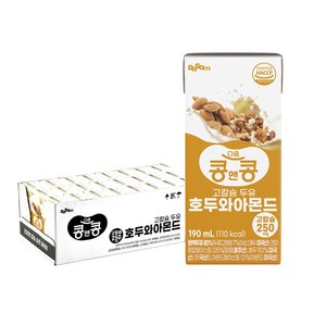 콩앤콩 고칼슘 두유 호두와 아몬드, 단품, 190ml, 24개