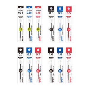 자바펜 셀렉트 리필 낱색 낱개 0.38 0.5 0.7 1.0mm, 0.7 검정
