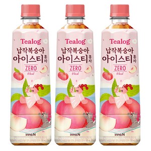 티로그 납작복숭아 아이스티 제로, 500ml, 6개