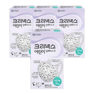 크리넥스 입체마스크 어린이용, 10매입, 4개, 혼합색상