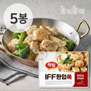 하림 IFF 한입쏙 닭안심 블랙페퍼 800g 5봉, 5개