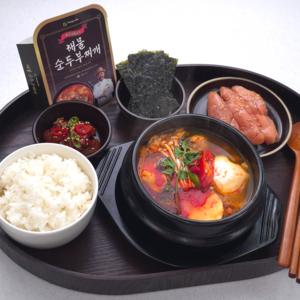 [셰프의손맛] 해물 순두부찌개 밀키트 230g 최인선 셰프의 맛있는 집밥 반찬 캠핑요리 간편식, 5개