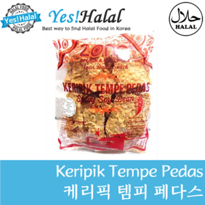 Yes!Global Keripik Tempe Pedas 끄리삑 뗌빼 쁘다스 케리픽 템페 페다스 (230g Indonesia Zona), 1개, 230g