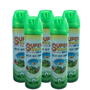 국보싸이언스 진드기 모기 기피제 / 슈퍼가드 마일드 에어로솔, 500ml, 5개
