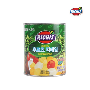 (주)동서 리치스 트로피칼 후르츠 칵테일, 850g, 4개